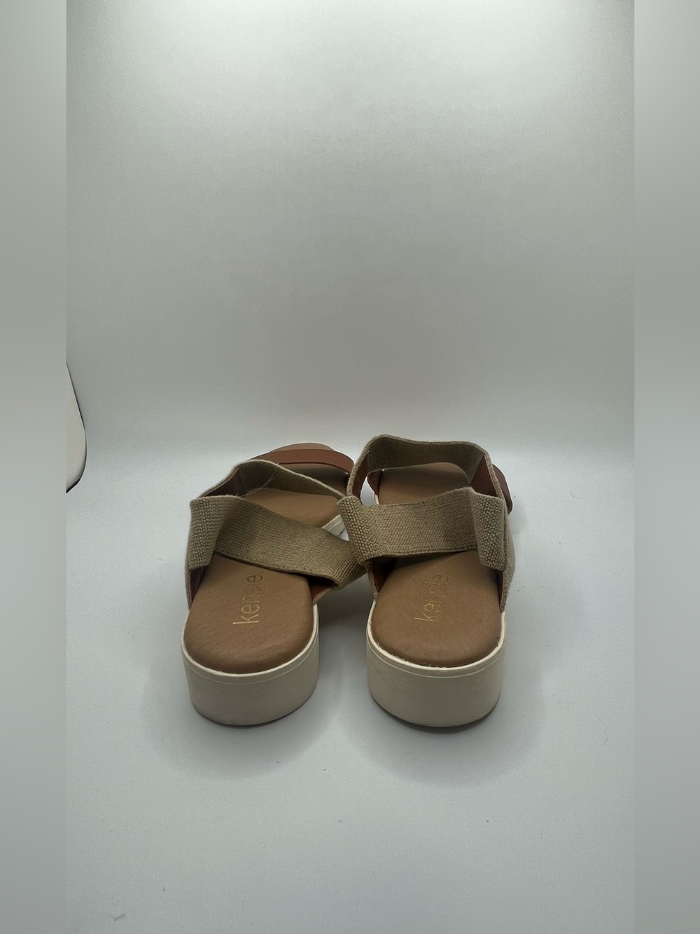 Kensie Women’s EVERLEE STRETCH Tan Brown Strap Casual Sandals Size 8.5 M - Picture 7 of 10